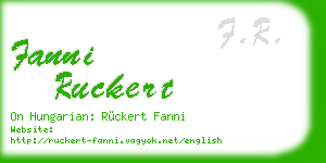 fanni ruckert business card